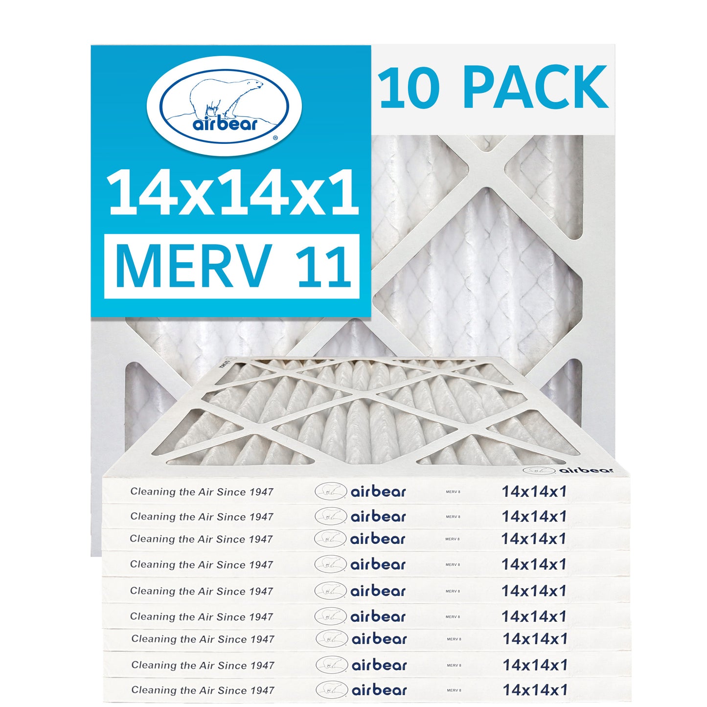 Air Bear 14x14x1 Pleated Air Filter