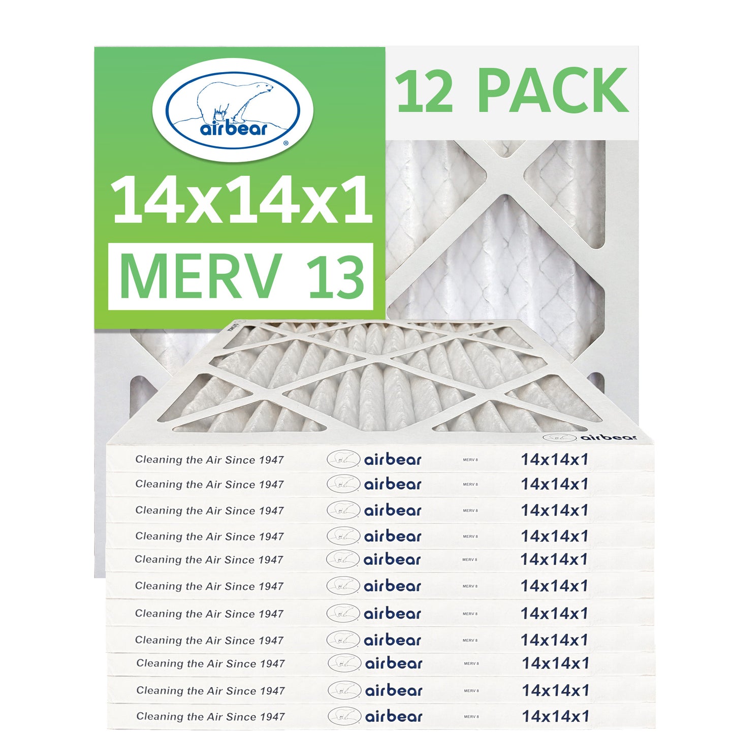 Air Bear 14x14x1 Pleated Air Filter