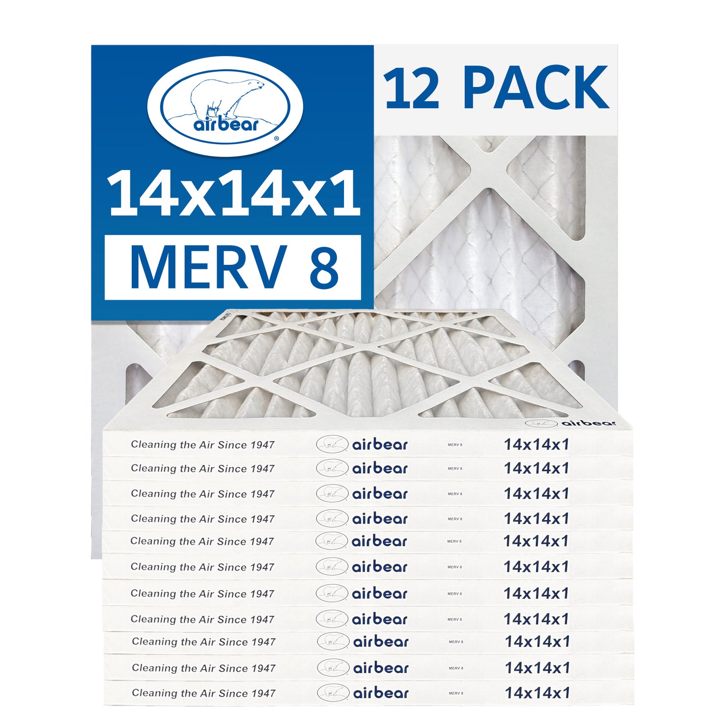 Air Bear 14x14x1 Pleated Air Filter