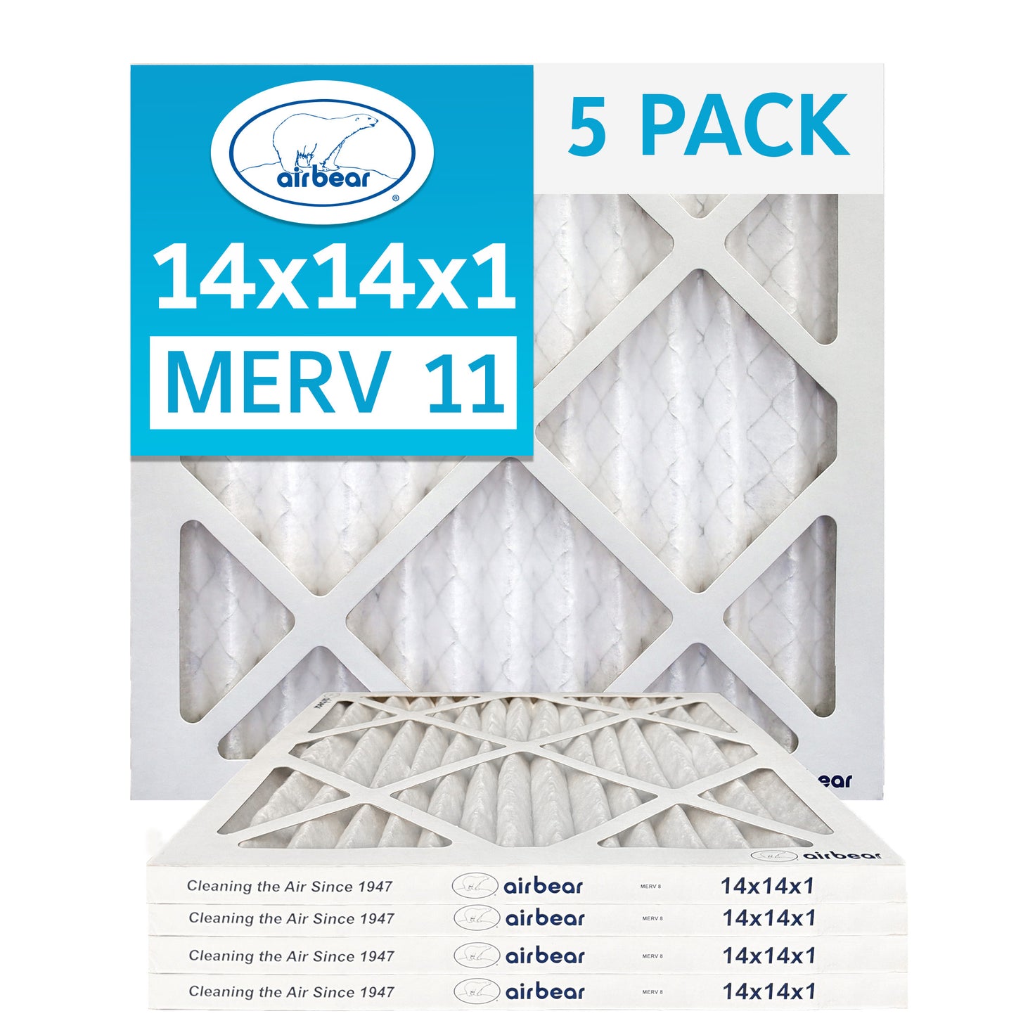 Air Bear 14x14x1 Pleated Air Filter