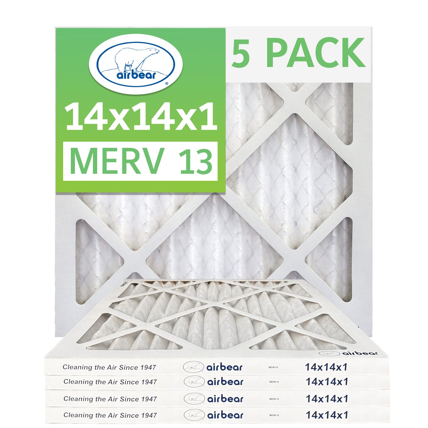 Air Bear 14x14x1 Pleated Air Filter