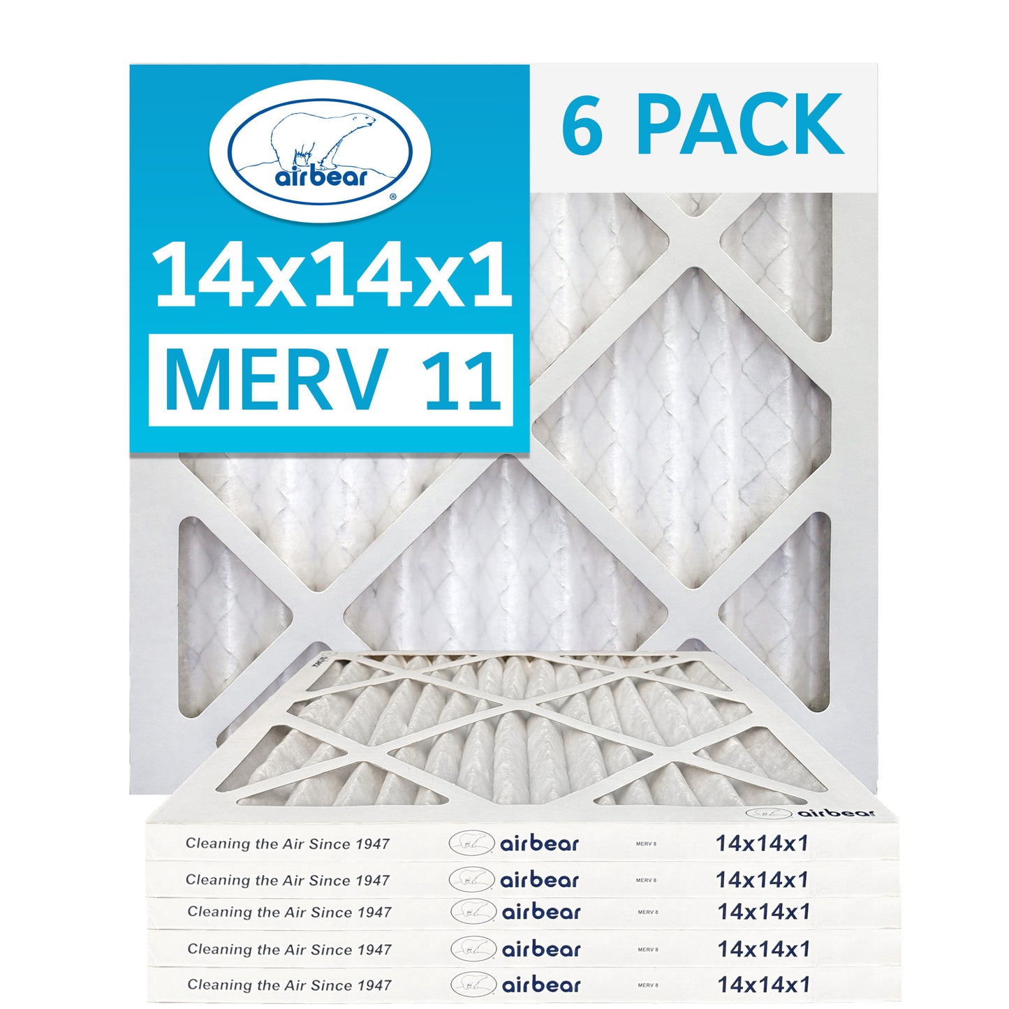 Air Bear 14x14x1 Pleated Air Filter