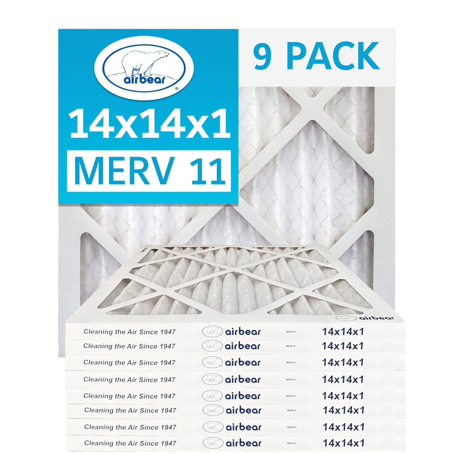 Air Bear 14x14x1 Pleated Air Filter