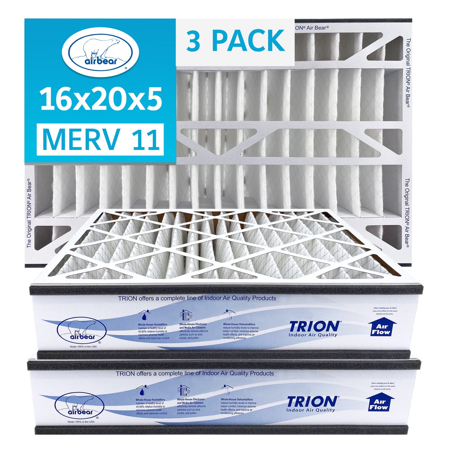 Air Bear 16x20x5 Pleated Air Filter
