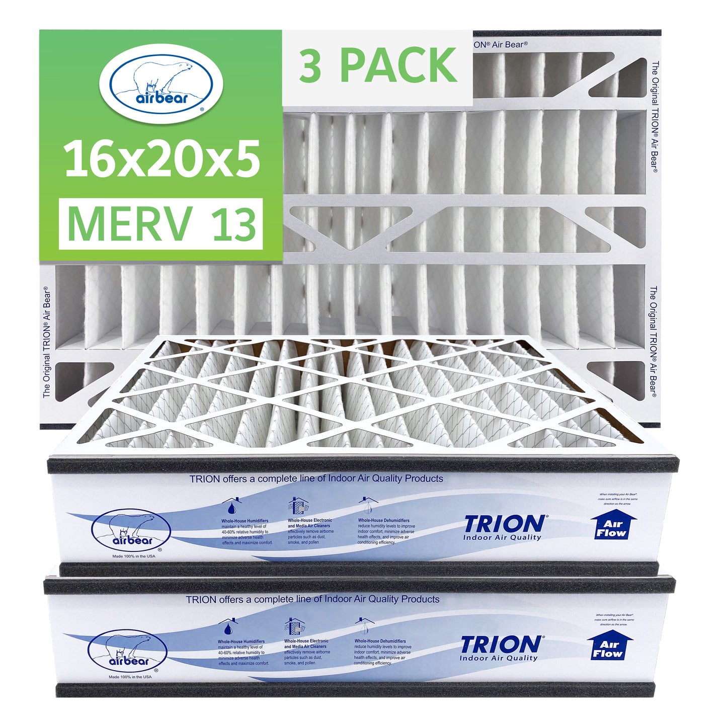Air Bear 16x20x5 Pleated Air Filter