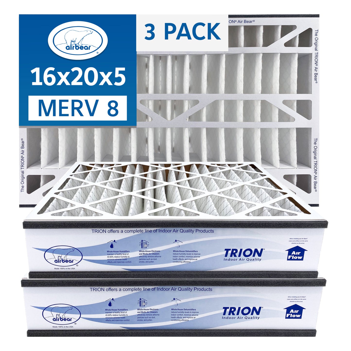 Air Bear 16x20x5 Pleated Air Filter