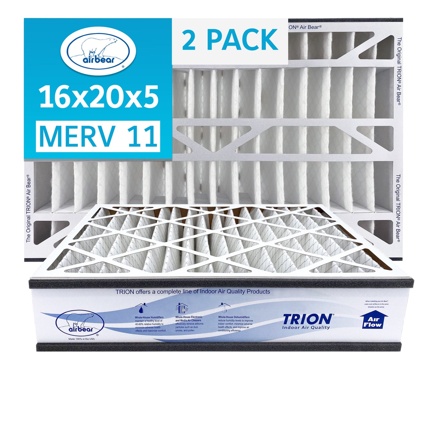 Air Bear 16x20x5 Pleated Air Filter