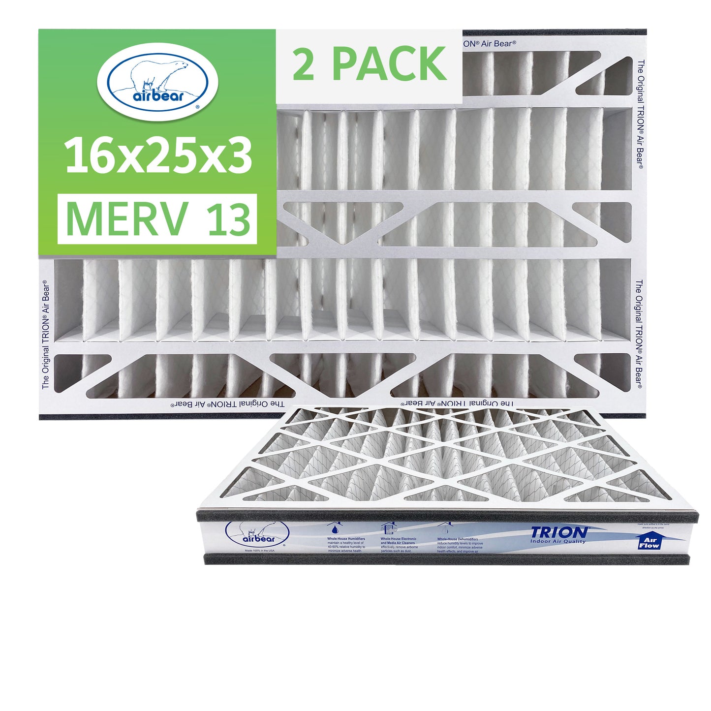 16x25x3 TRION Air Bear Cub Pleated Air Filter