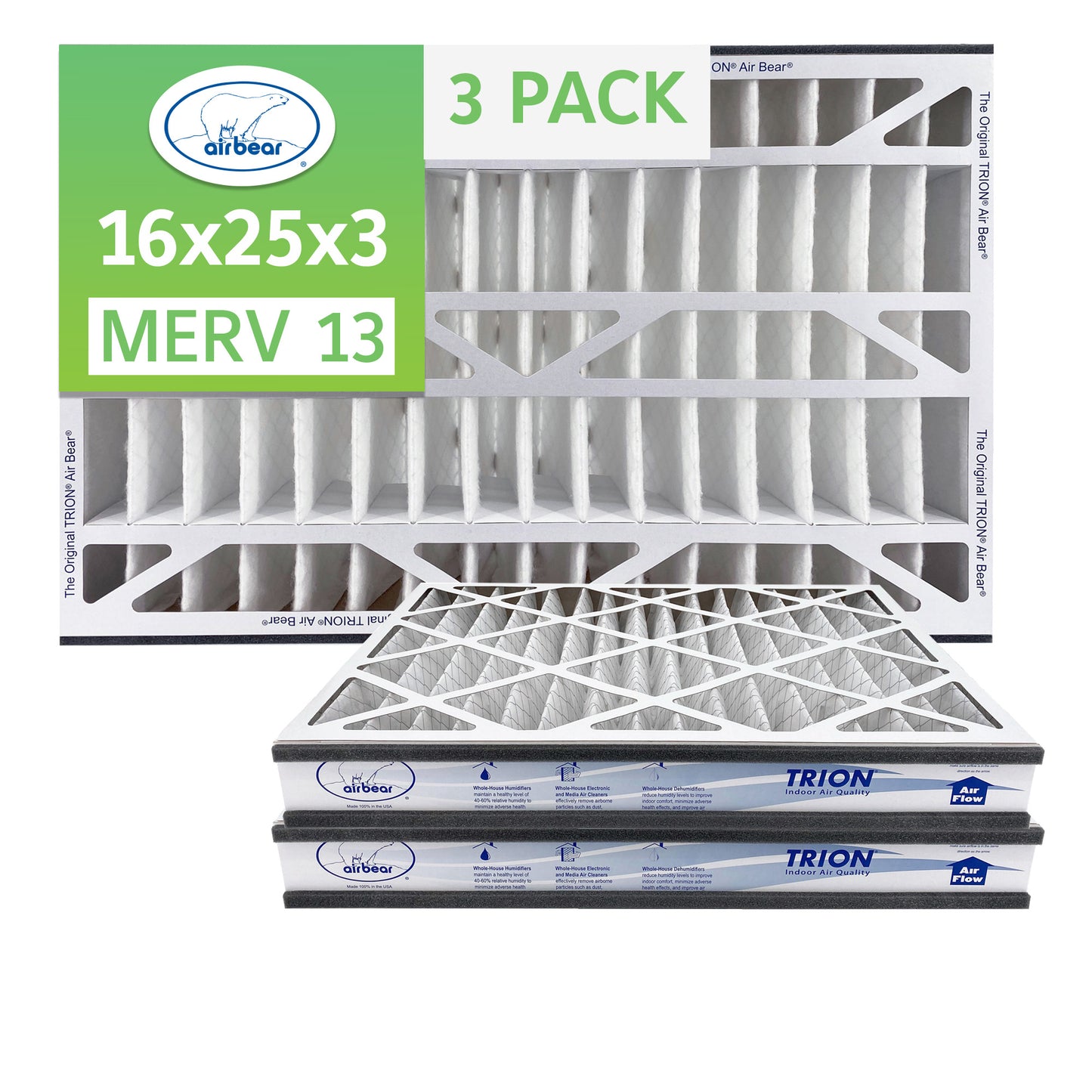 16x25x3 TRION Air Bear Cub Pleated Air Filter