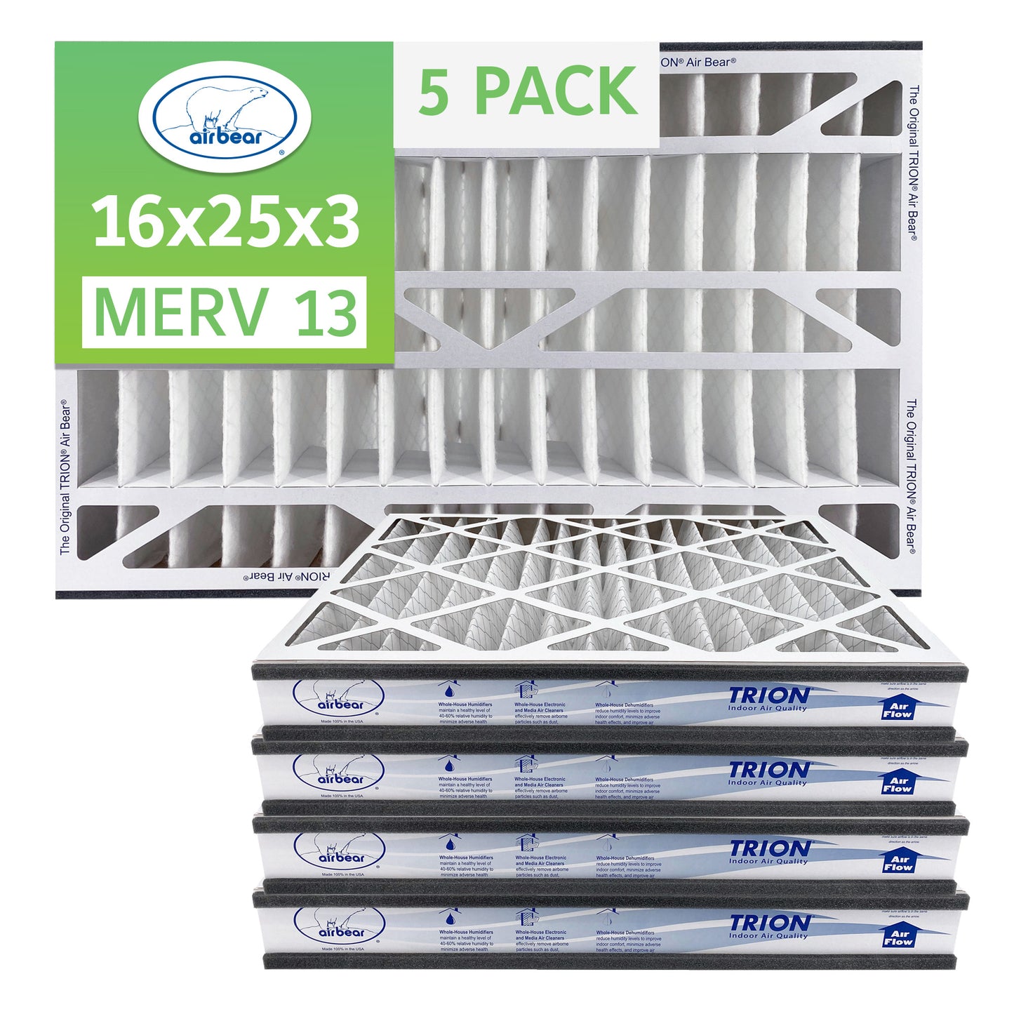 16x25x3 TRION Air Bear Cub Pleated Air Filter