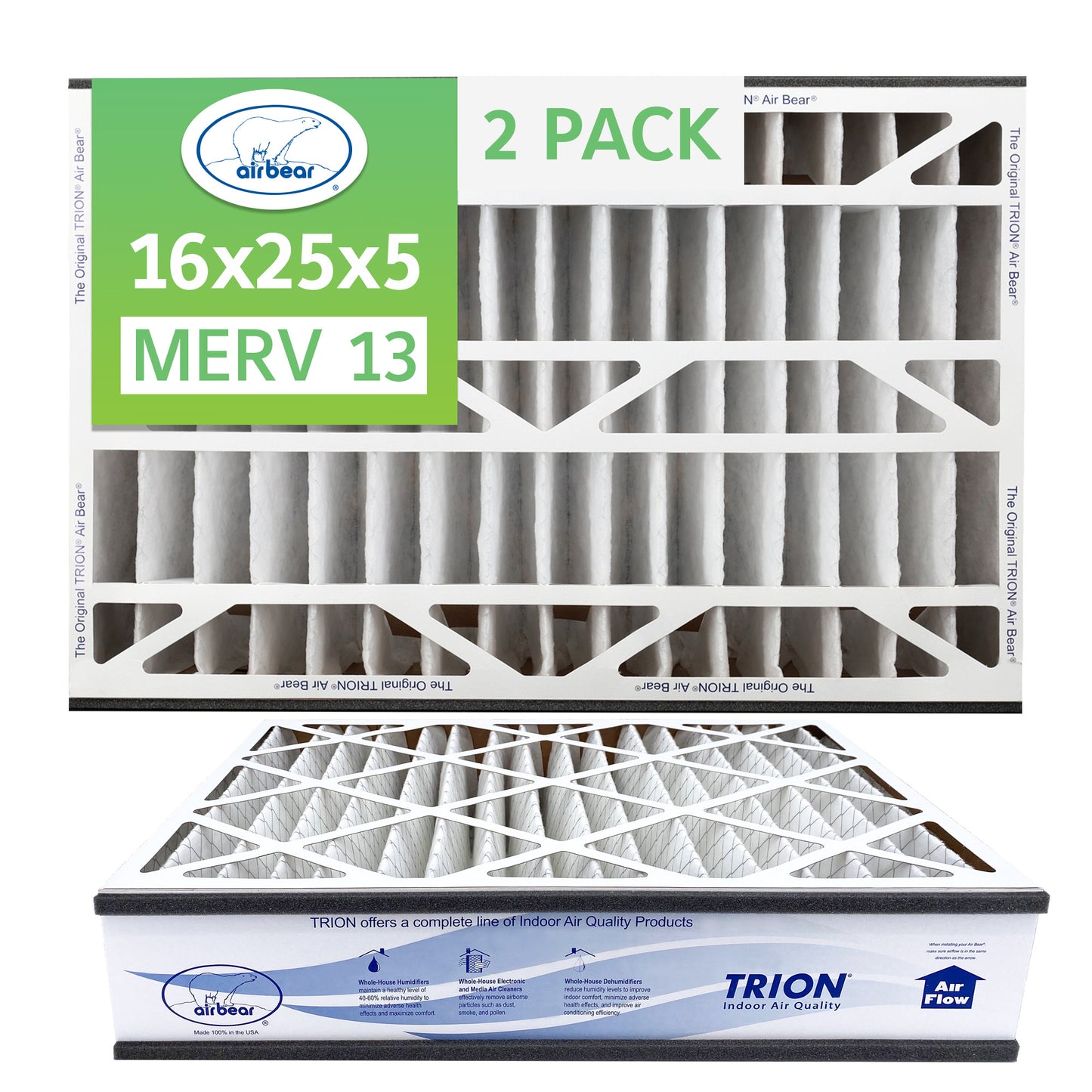 16x25x5 air filter Air Bear MERV 13