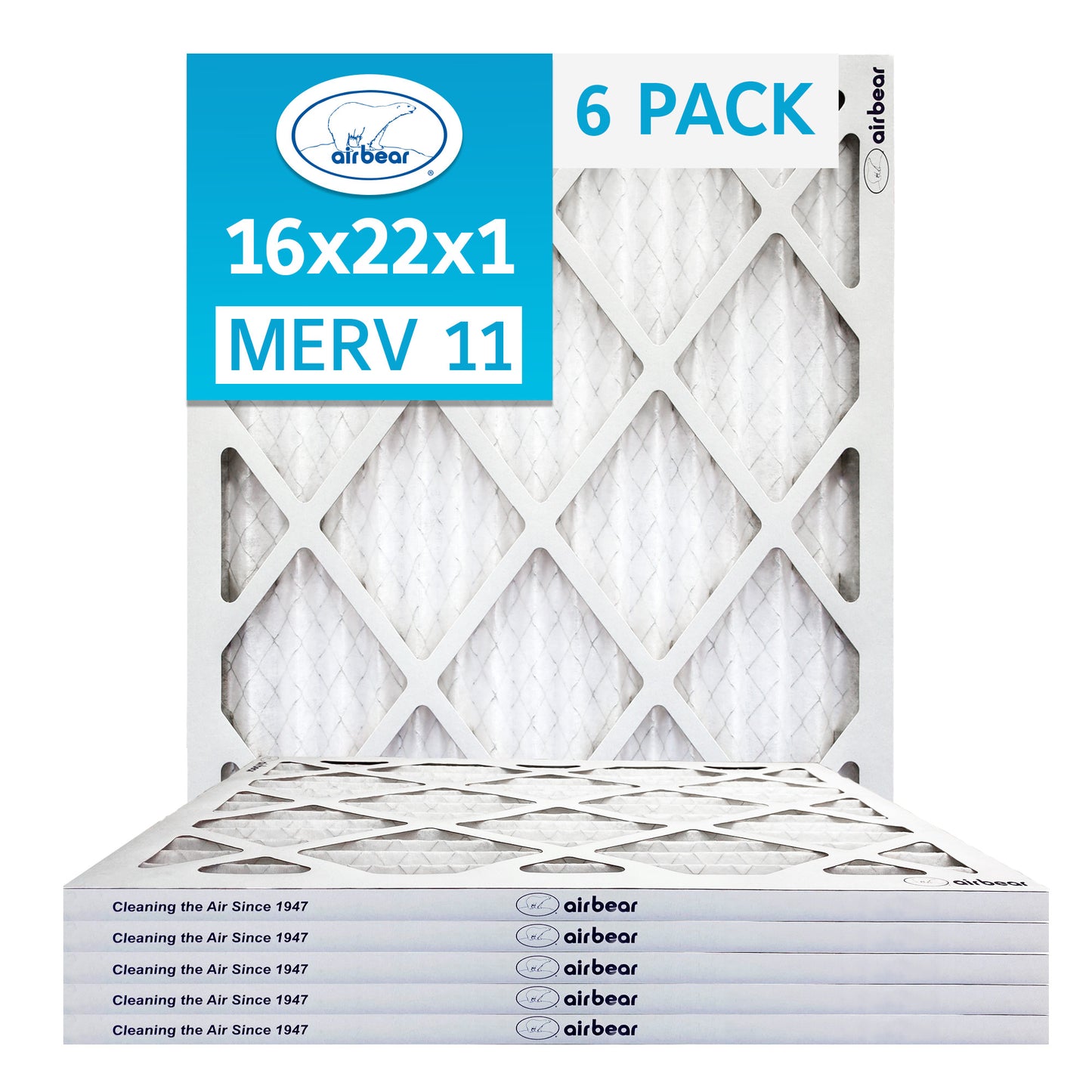 Air Bear 16x22x1 Pleated Air Filter