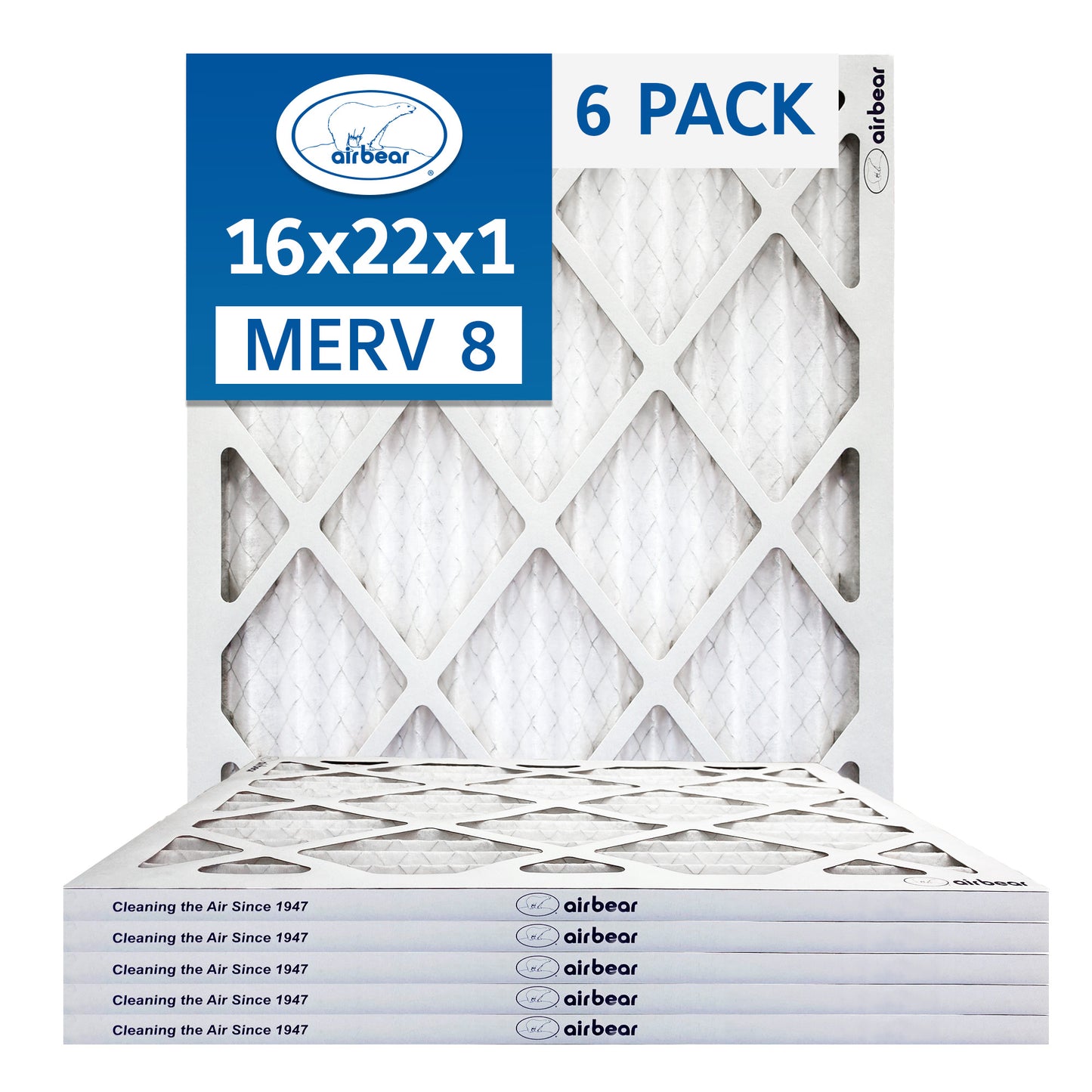 Air Bear 16x22x1 Pleated Air Filter