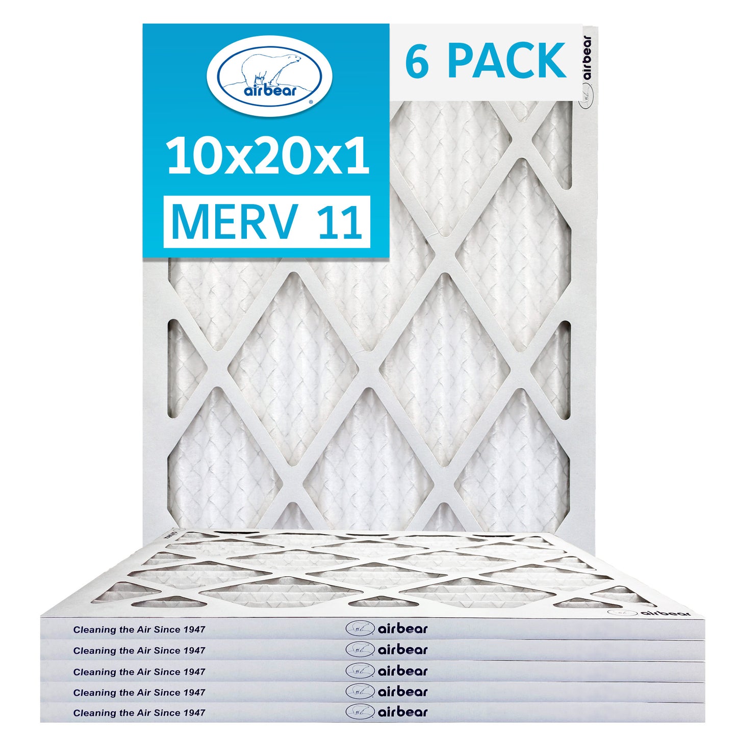 Air Bear 10x20x1 Pleated Air Filter