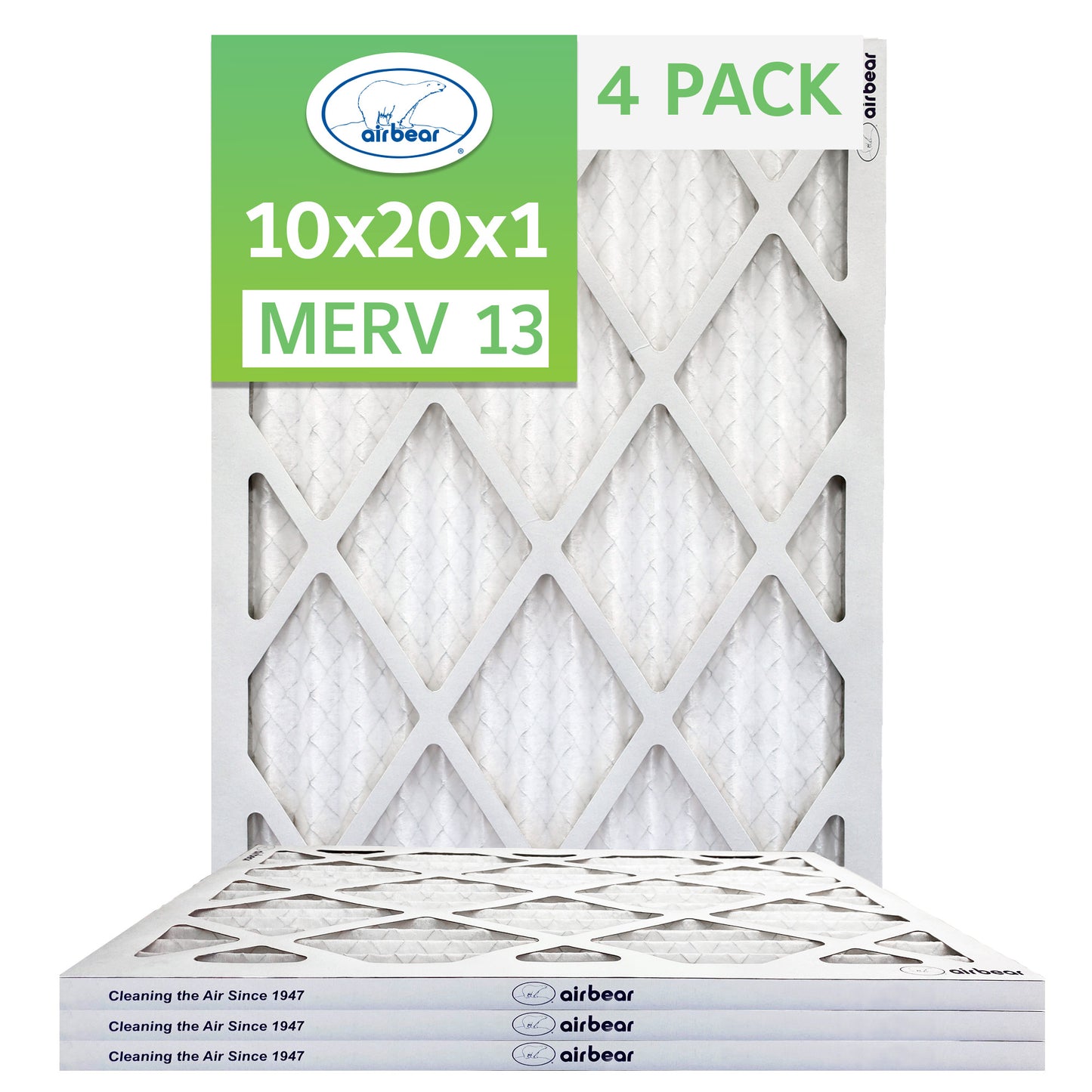 Air Bear 10x20x1 Pleated Air Filter