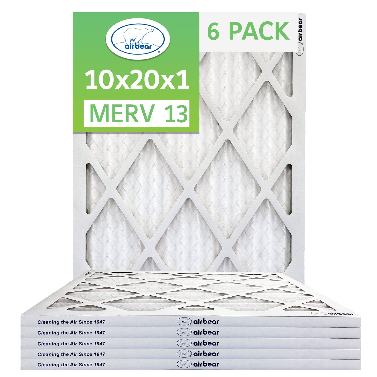 Air Bear 10x20x1 Pleated Air Filter