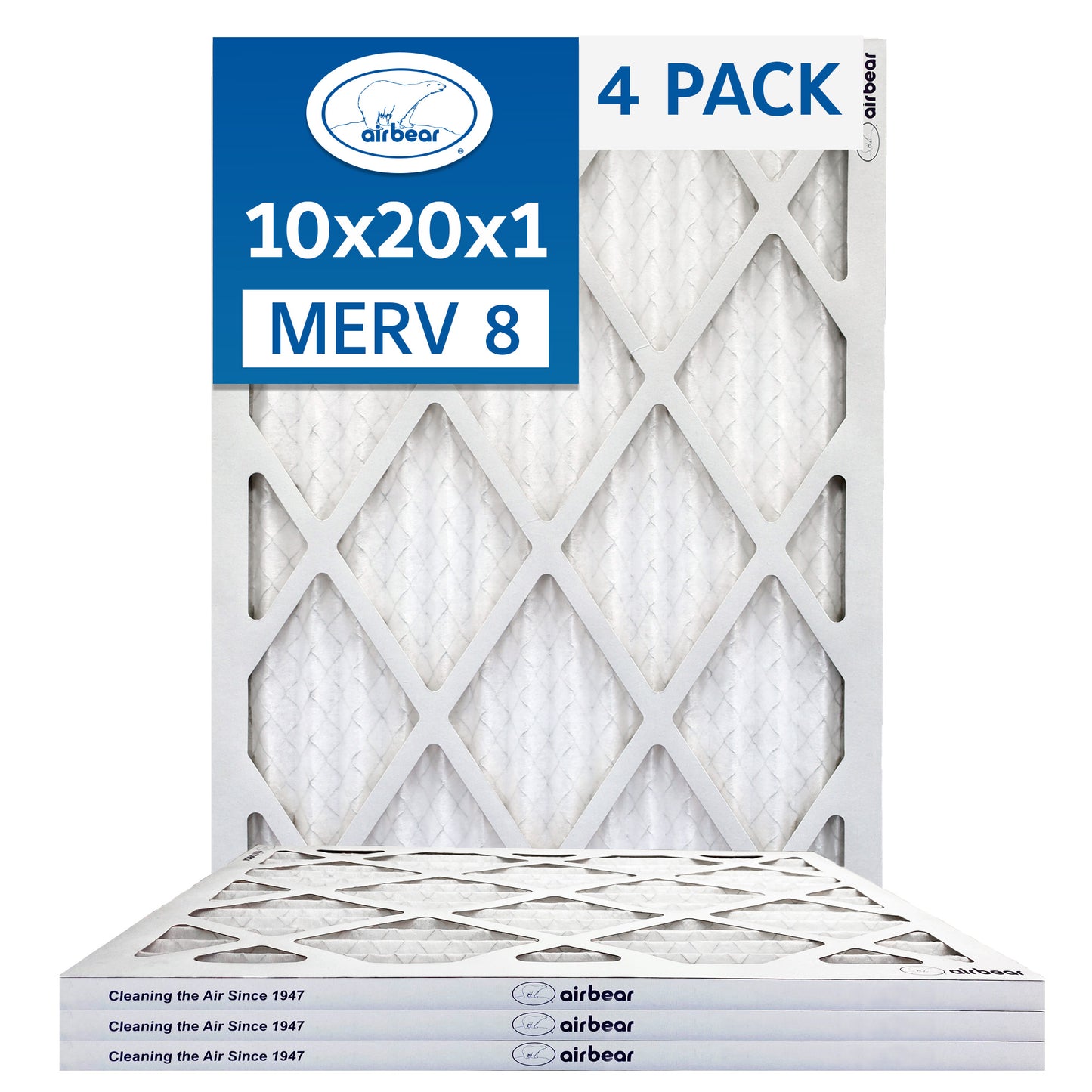 Air Bear 10x20x1 Pleated Air Filter