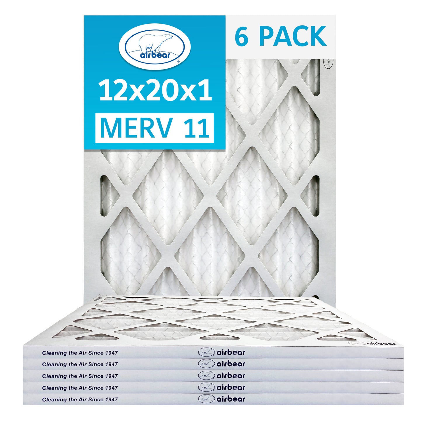 Air Bear 12x20x1 Pleated Air Filter