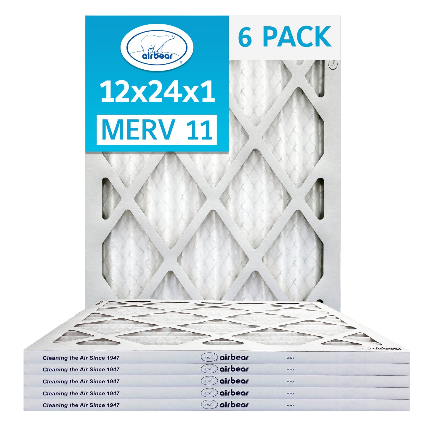 Air Bear 12x24x1 Pleated Air Filter