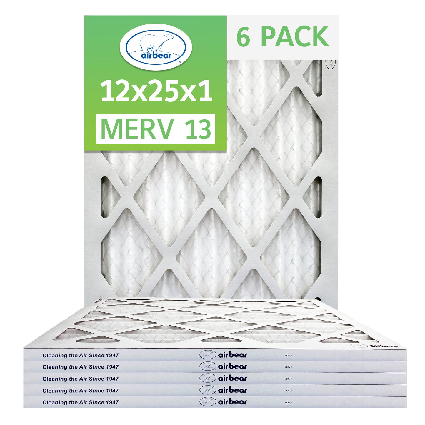 Air Bear 12x25x1 Pleated Air Filter