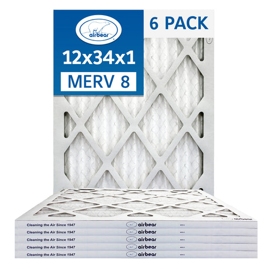 Air Bear 12x34x1 Pleated Air Filter