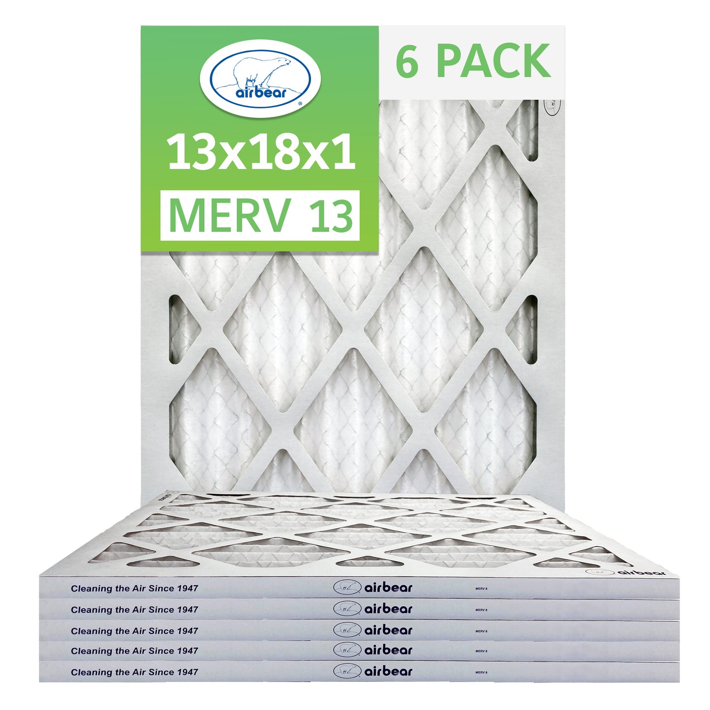 Air Bear 13x18x1 Pleated Air Filter