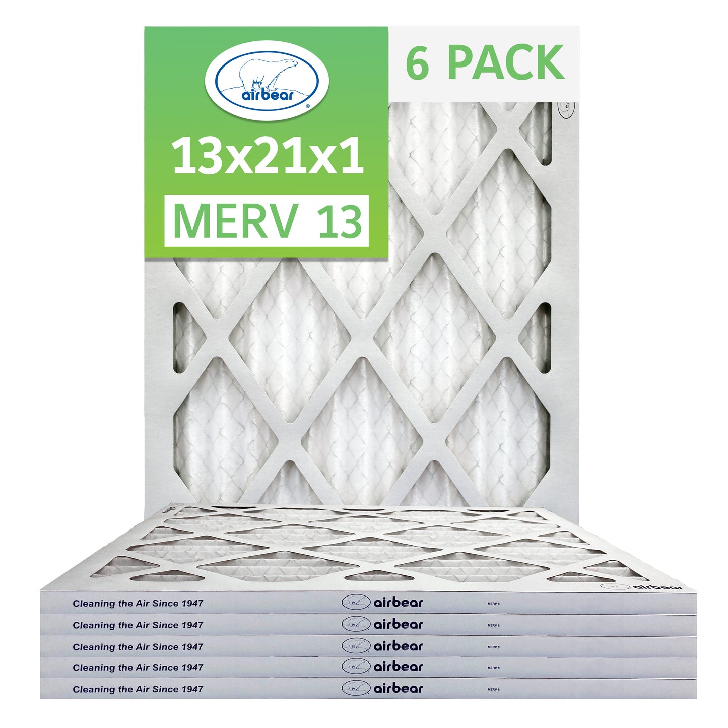 Air Bear 13x21x1 Pleated Air Filter