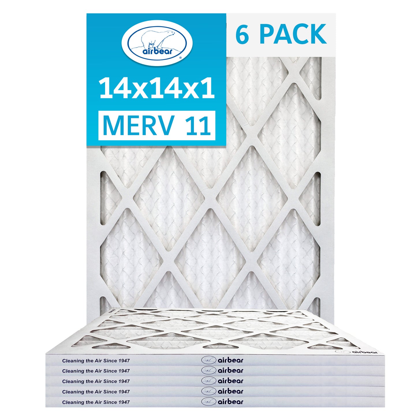 Air Bear 14x14x1 Pleated Air Filter