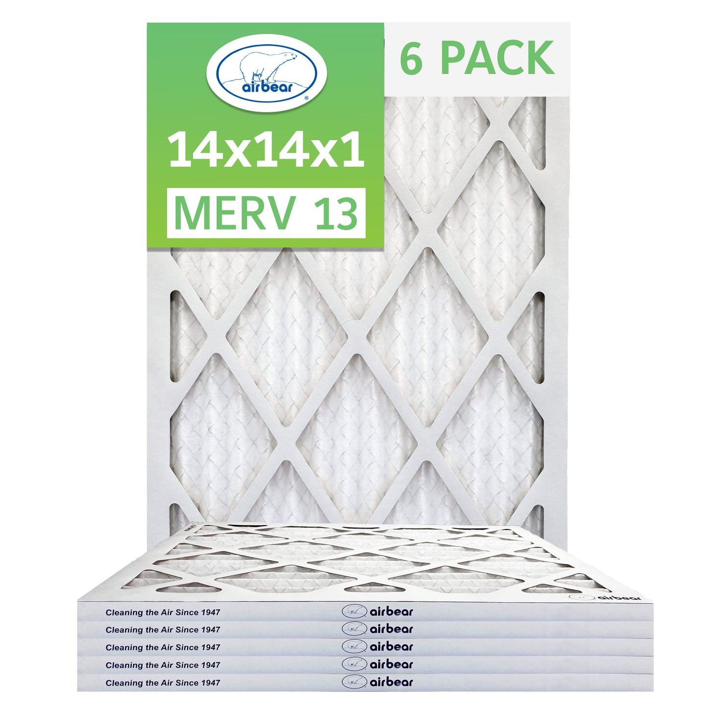 Air Bear 14x14x1 Pleated Air Filter