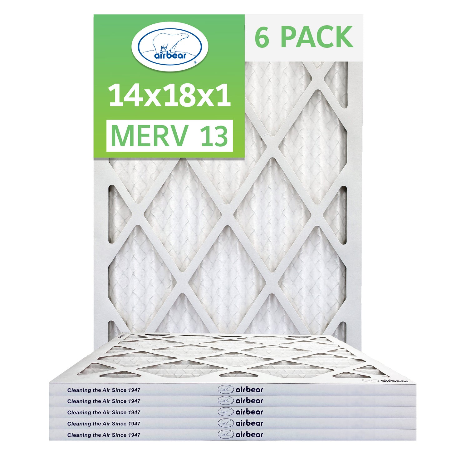 Air Bear 14x18x1 Pleated Air Filter