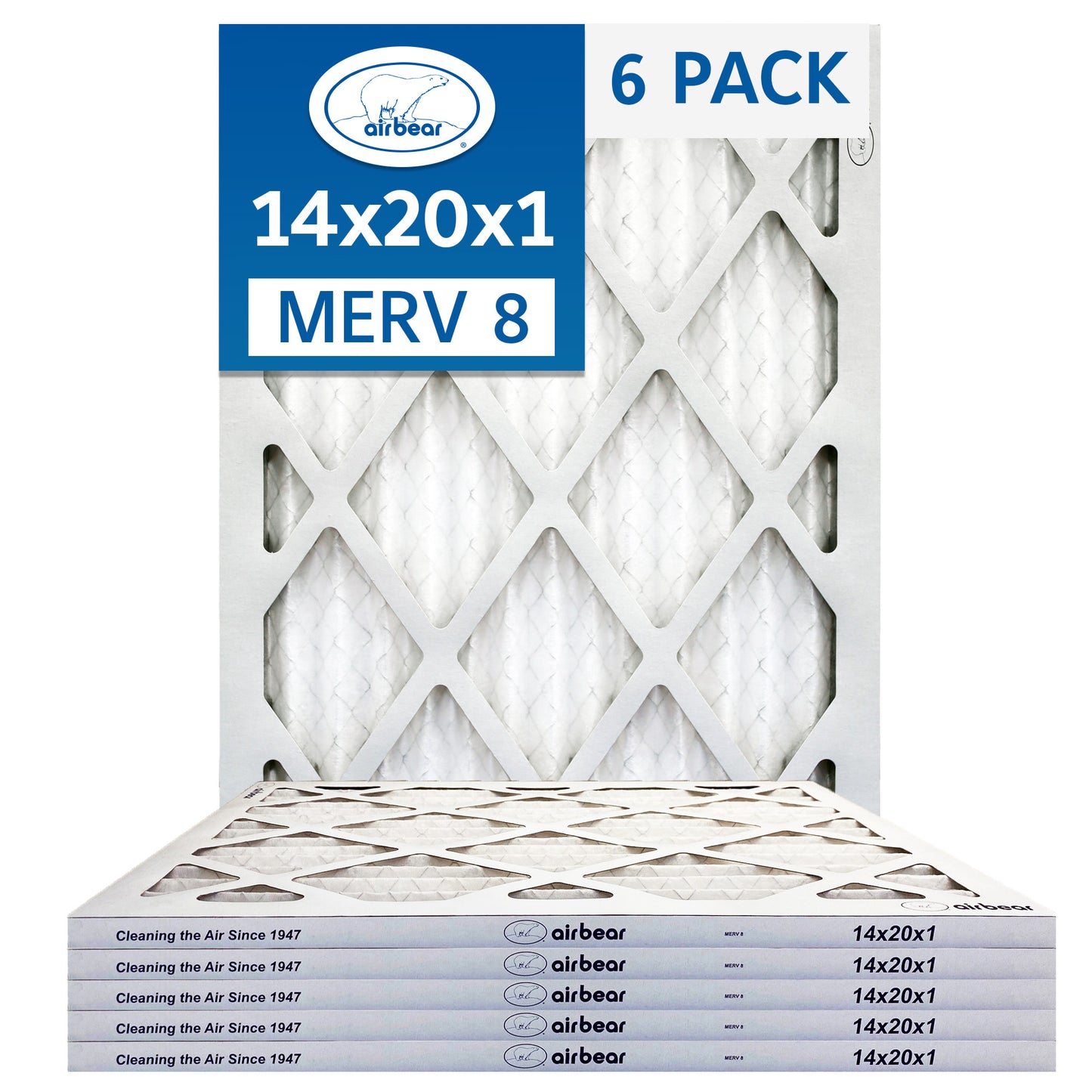 Air Bear 14x20x1 Pleated Air Filter