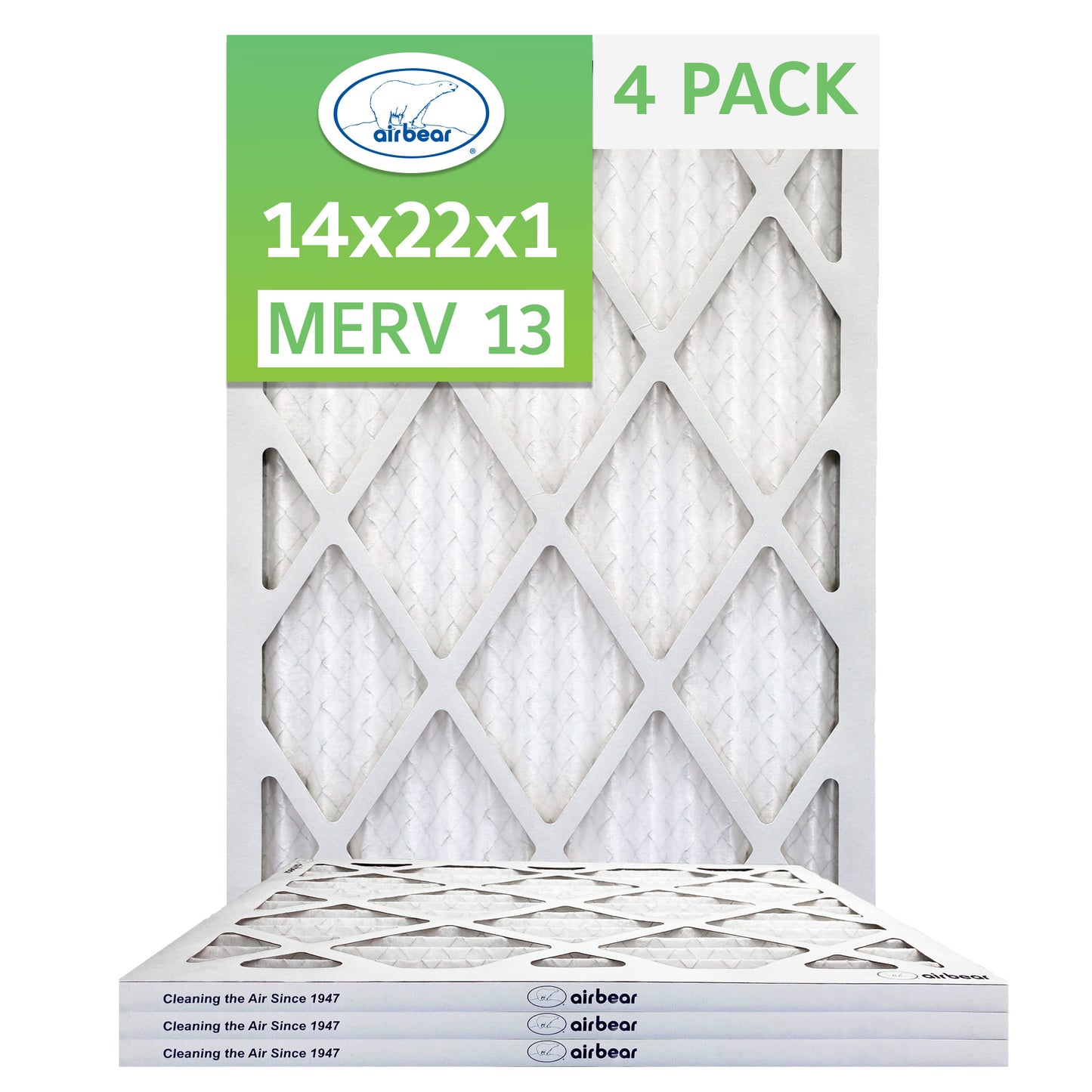 Air Bear 14x22x1 Pleated Air Filter