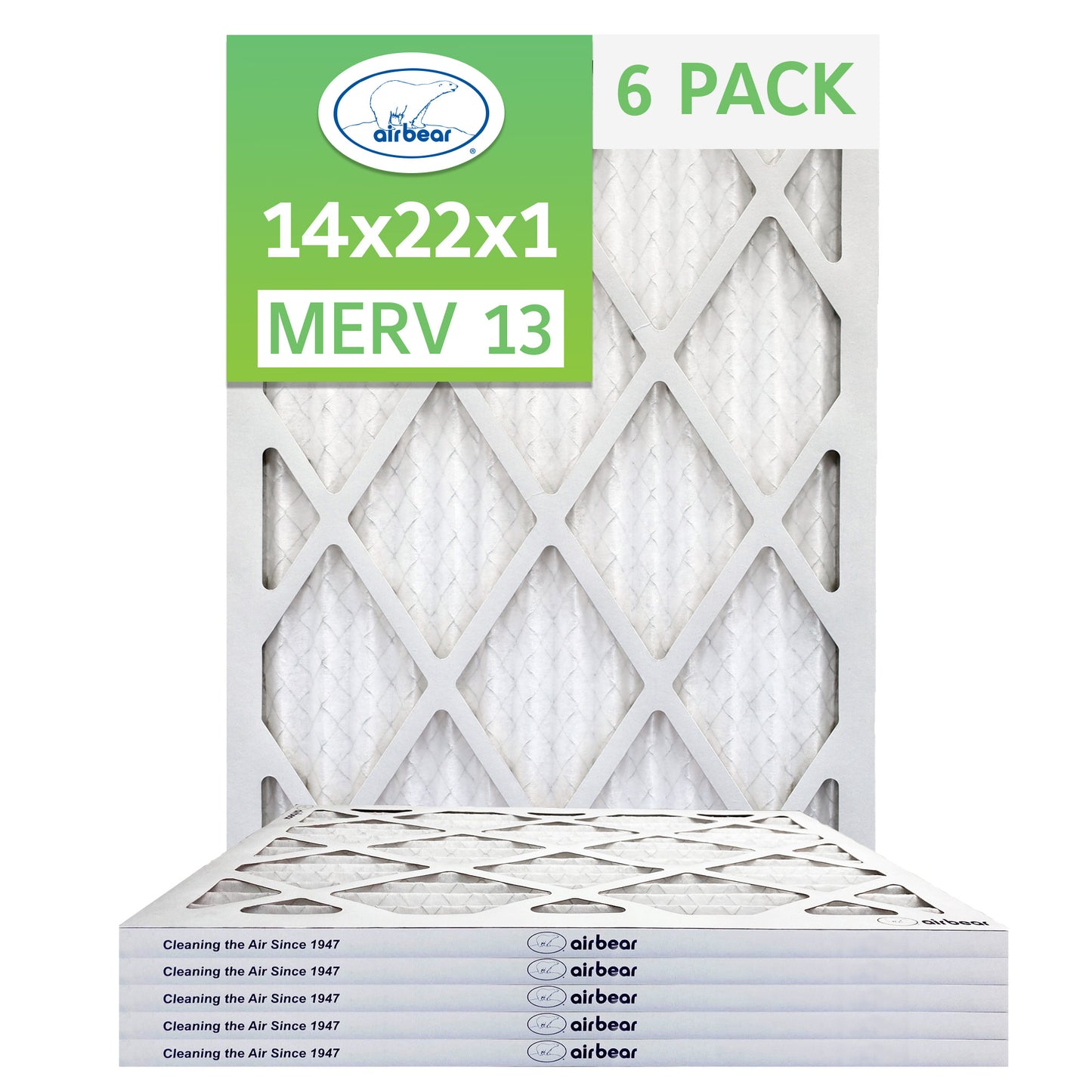 Air Bear 14x22x1 Pleated Air Filter