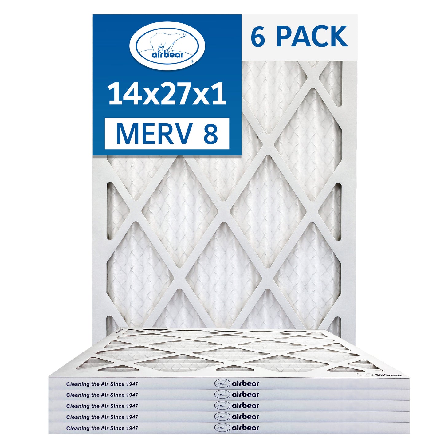 Air Bear 14x27x1 Pleated Air Filter