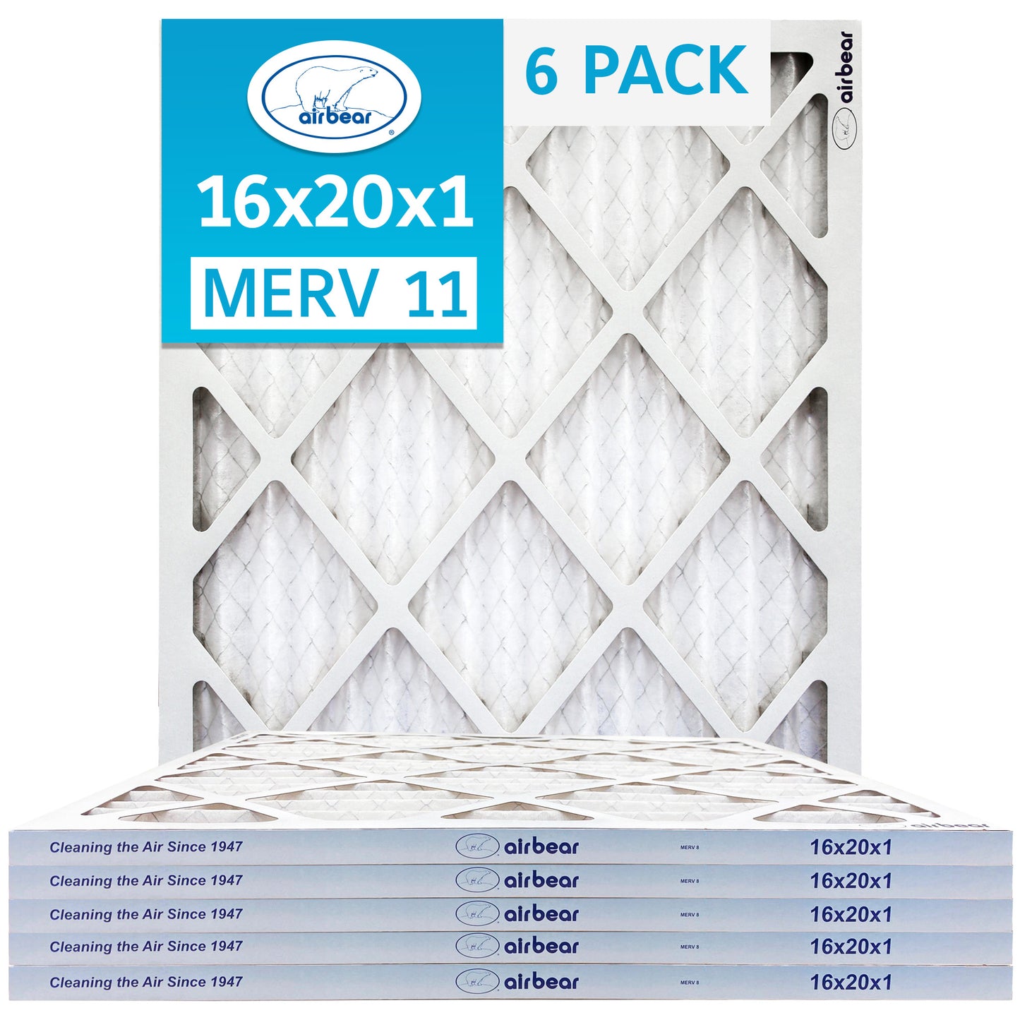 Air Bear 16x20x1 Pleated Air Filter