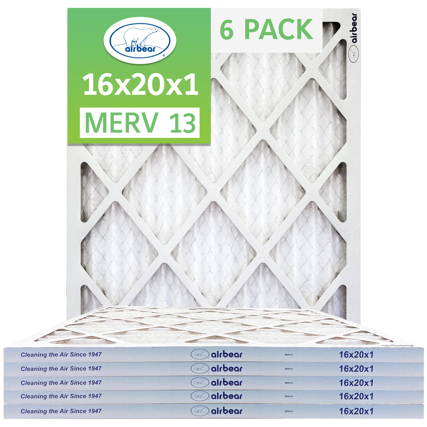 Air Bear 16x20x1 Pleated Air Filter