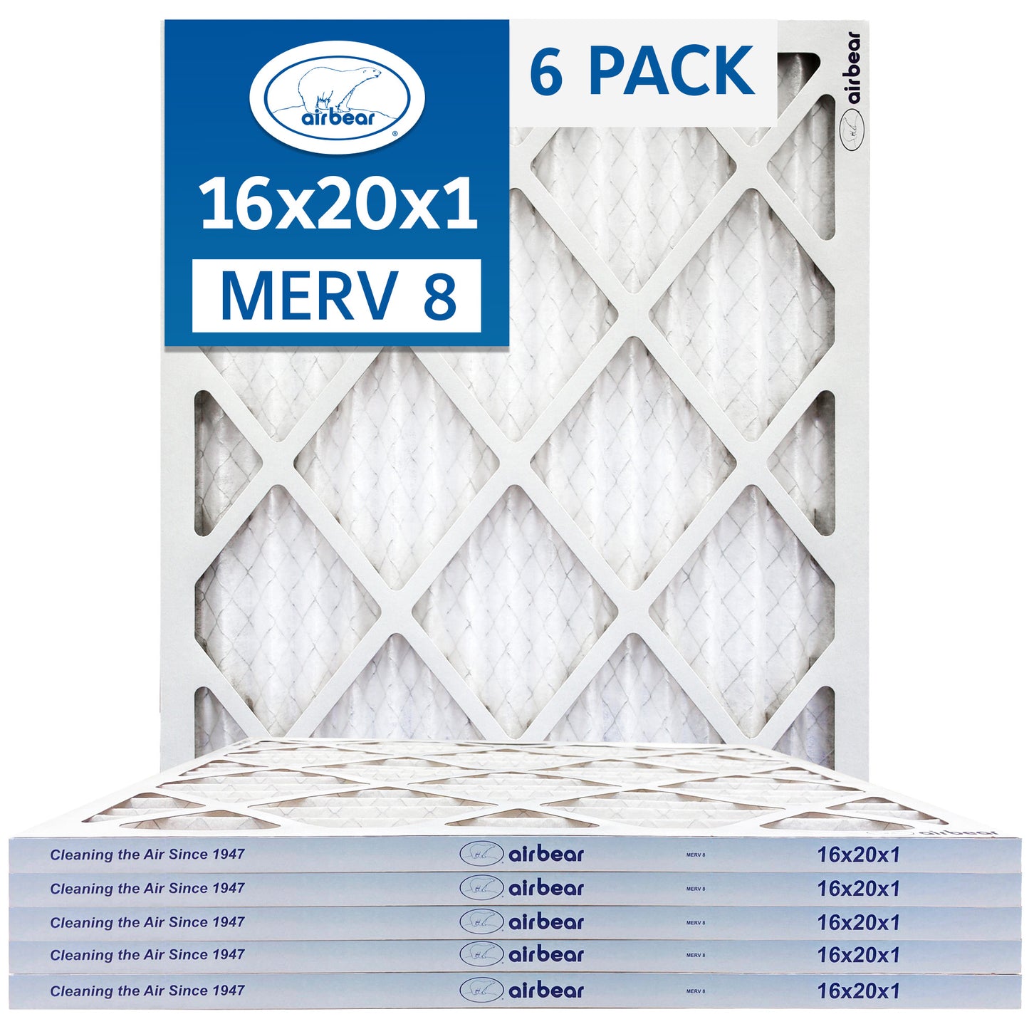 Air Bear 16x20x1 Pleated Air Filter