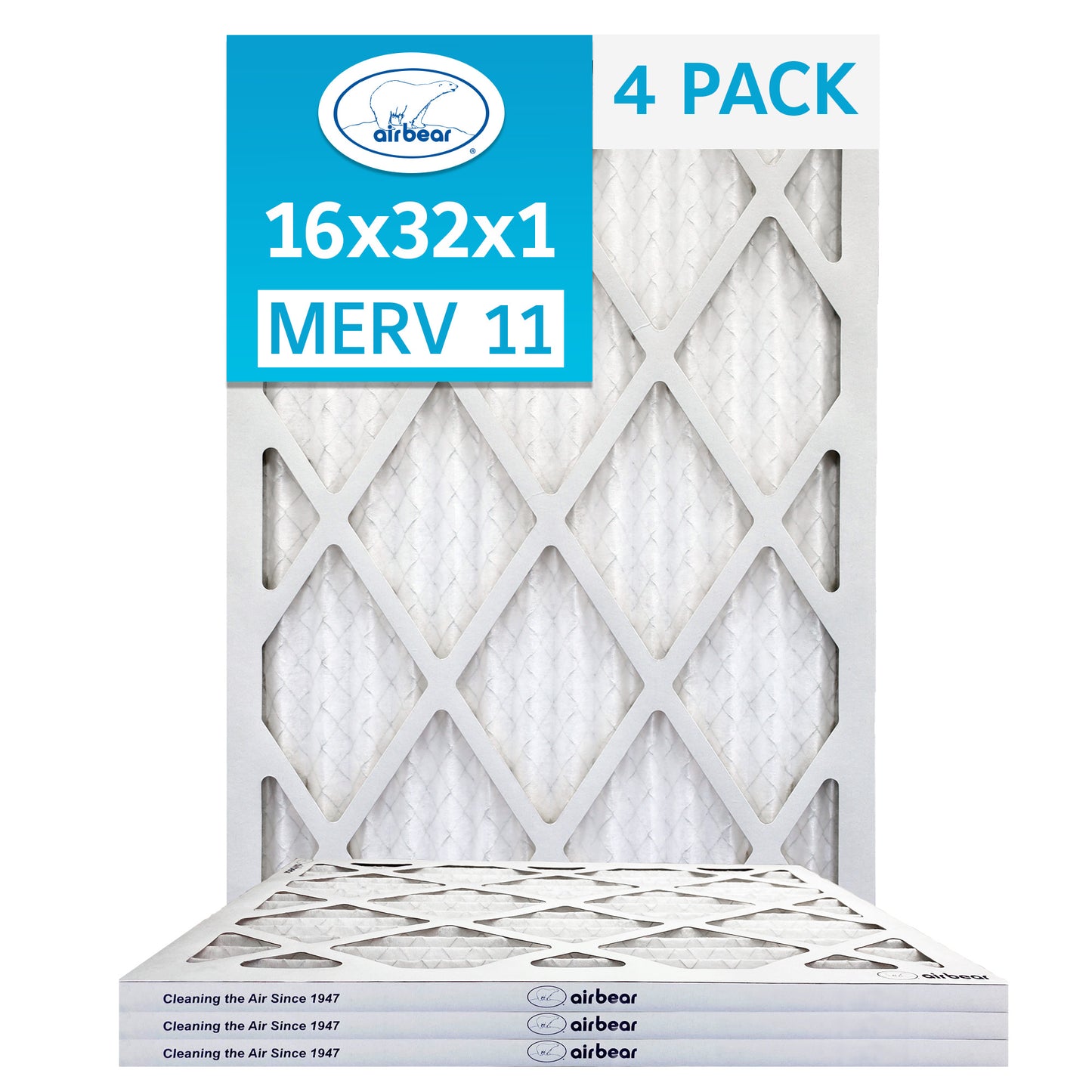 Air Bear 16x32x1 Pleated Air Filter