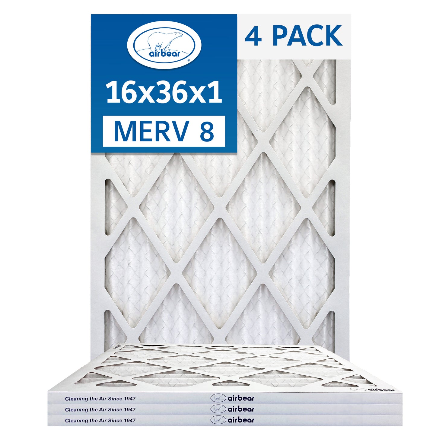 Air Bear 16x36x1 Pleated Air Filter