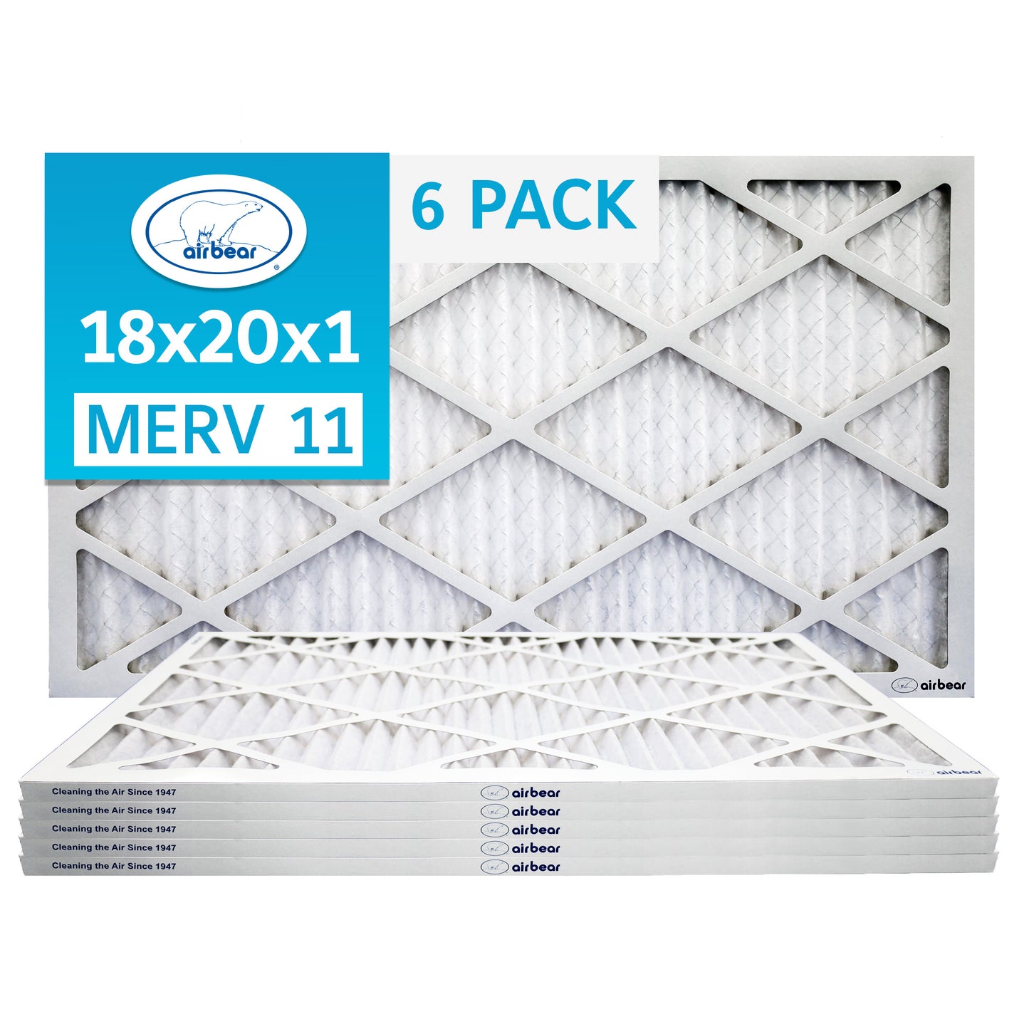 Air Bear 18x20x1 Pleated Air Filter