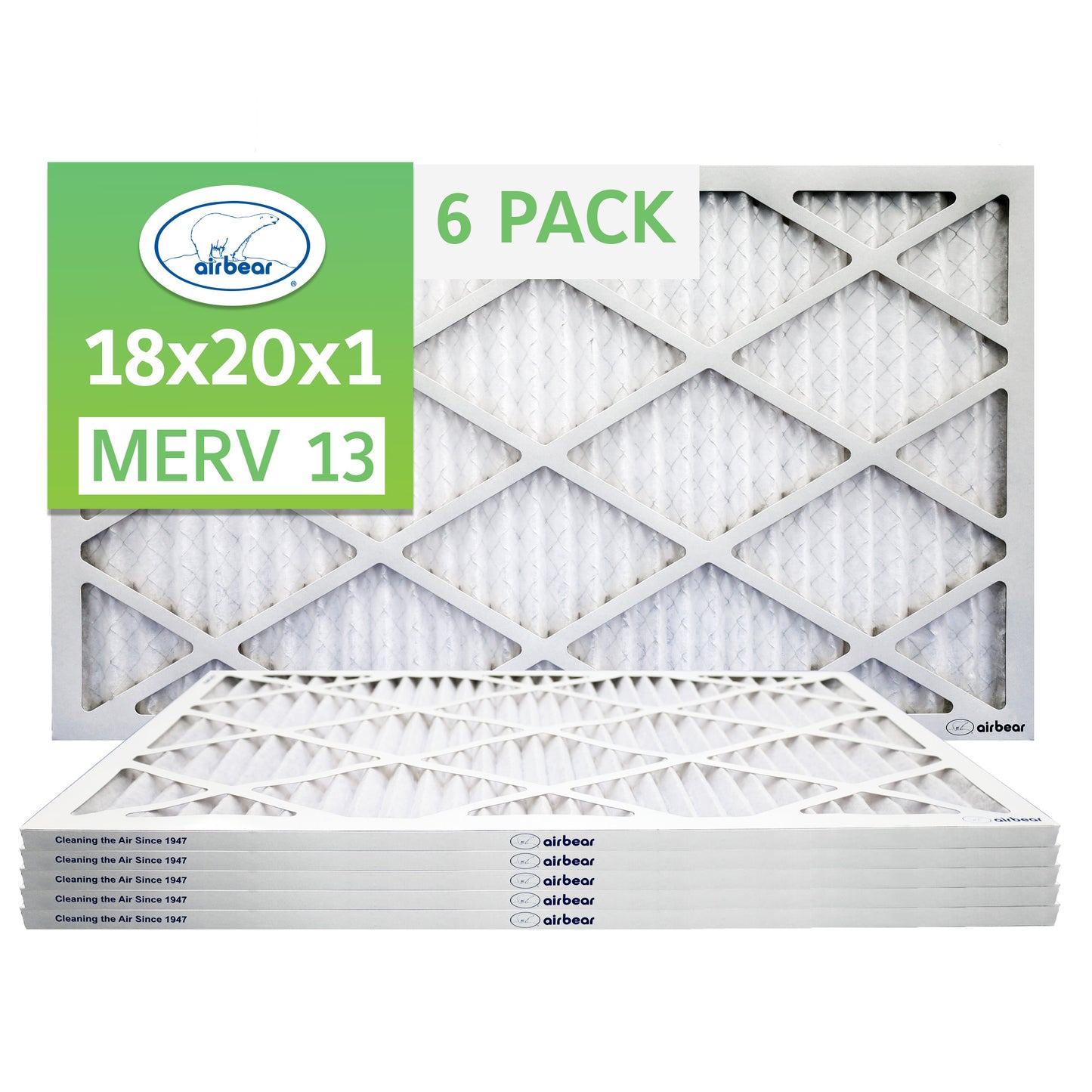 Air Bear 18x20x1 Pleated Air Filter