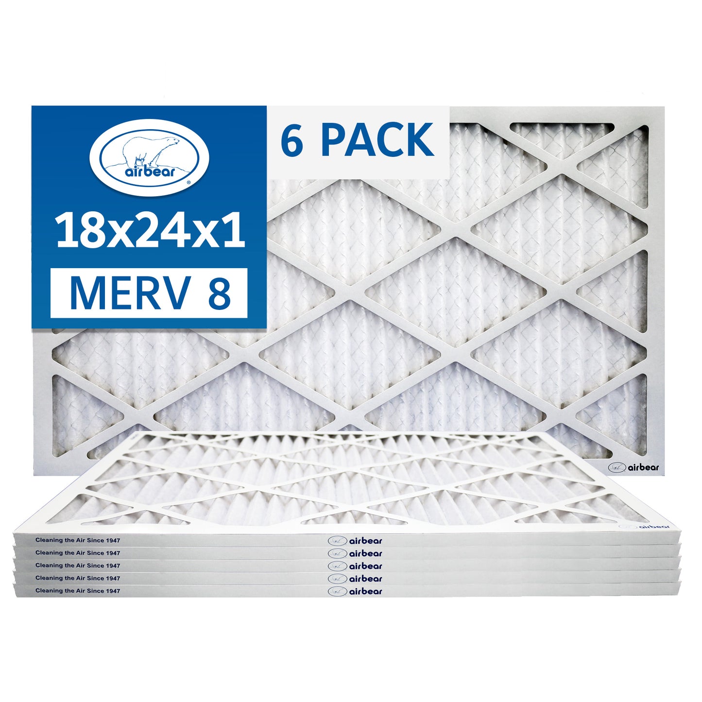 Air Bear 18x24x1 Pleated Air Filter