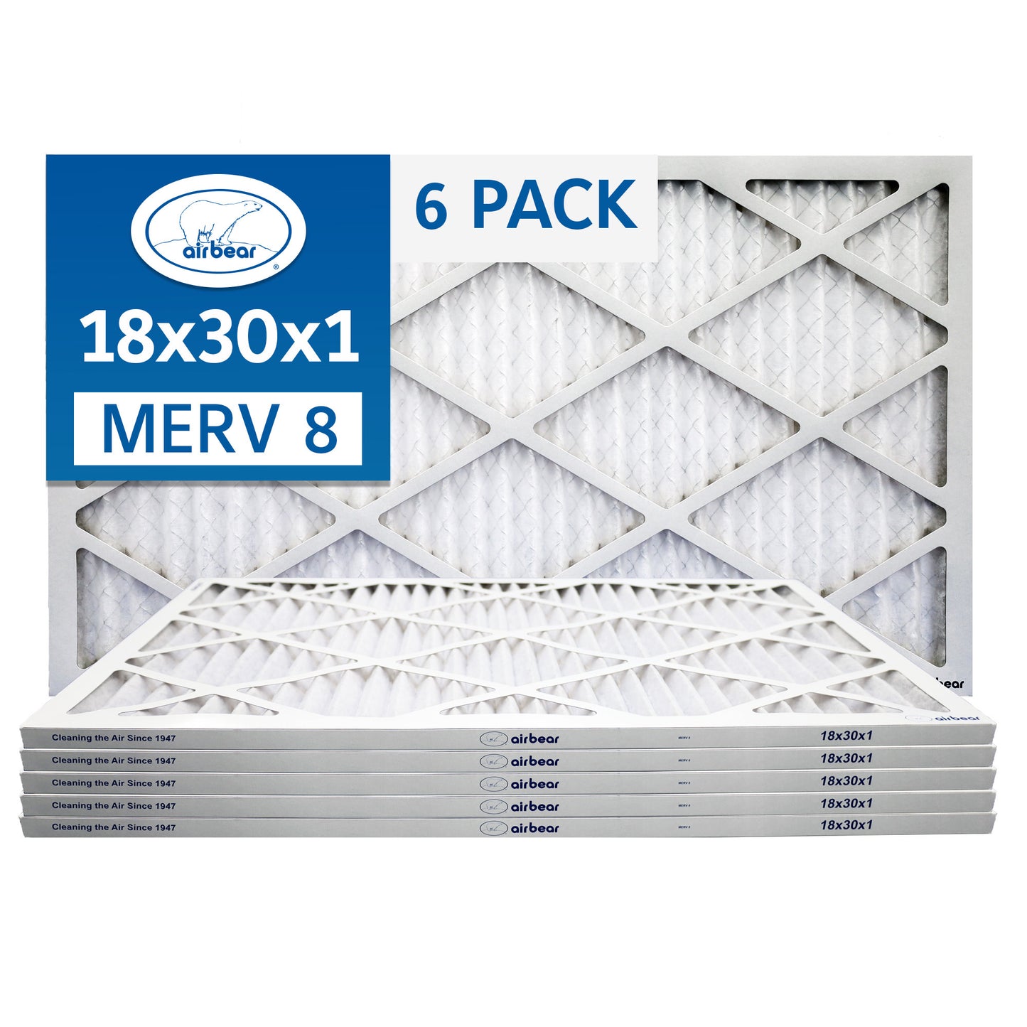 Air Bear 18x30x1 Pleated Air Filter