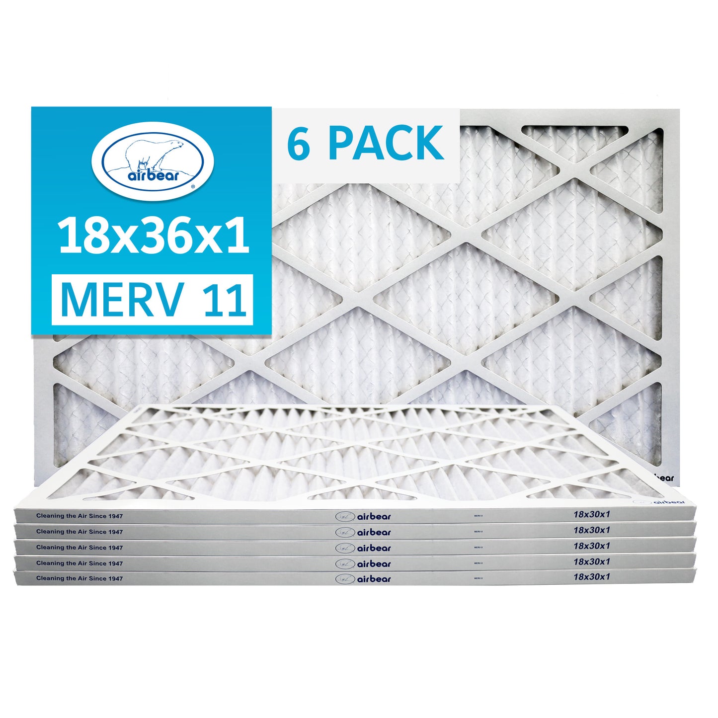 Air Bear 18x36x1 Pleated Air Filter