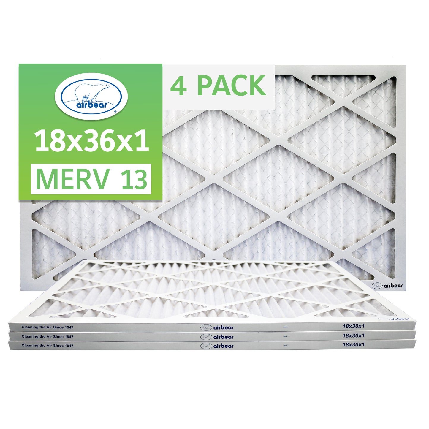 Air Bear 18x36x1 Pleated Air Filter