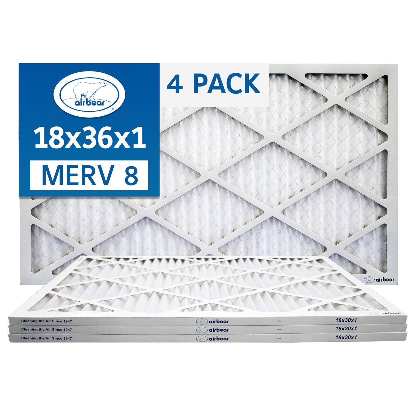 Air Bear 18x36x1 Pleated Air Filter