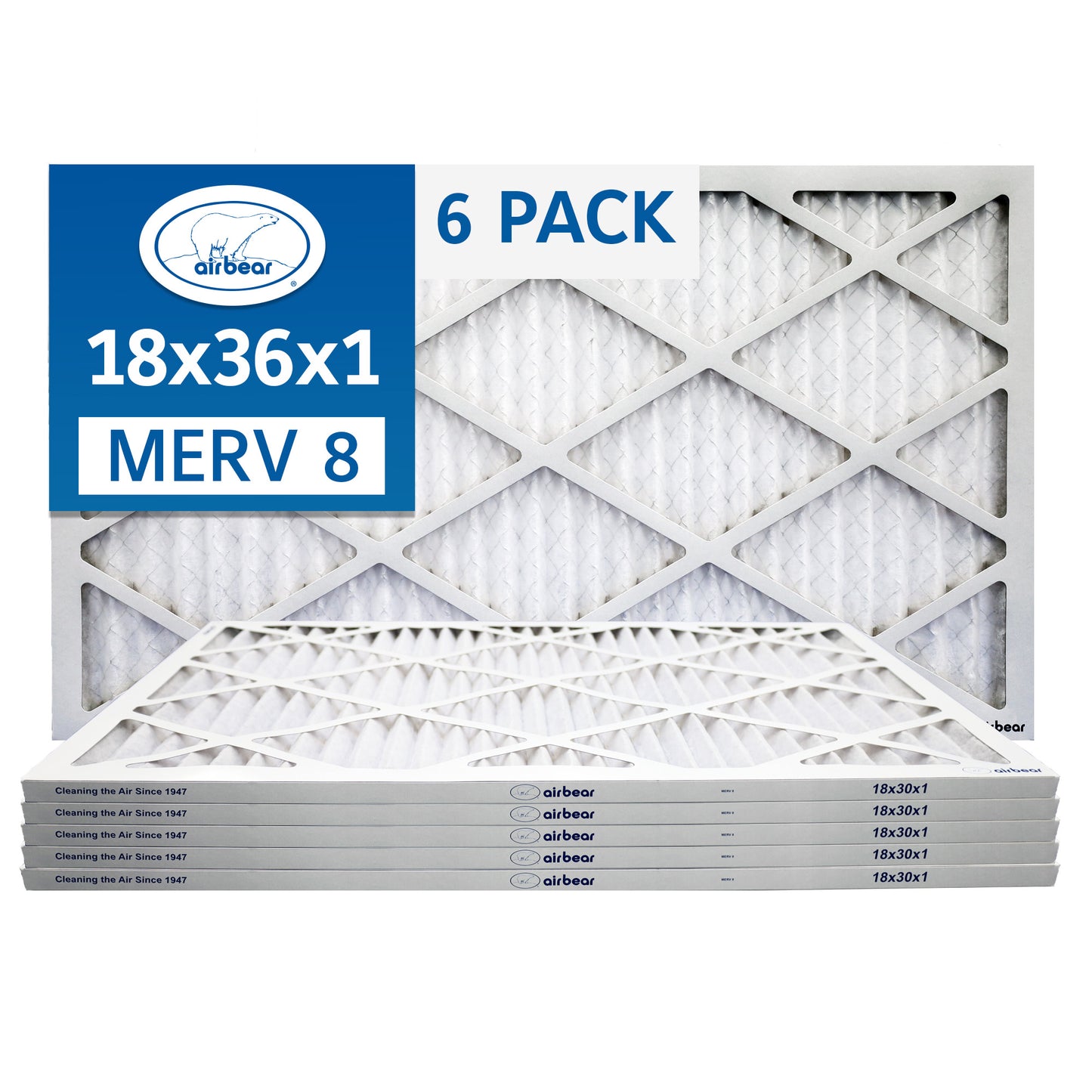 Air Bear 18x36x1 Pleated Air Filter