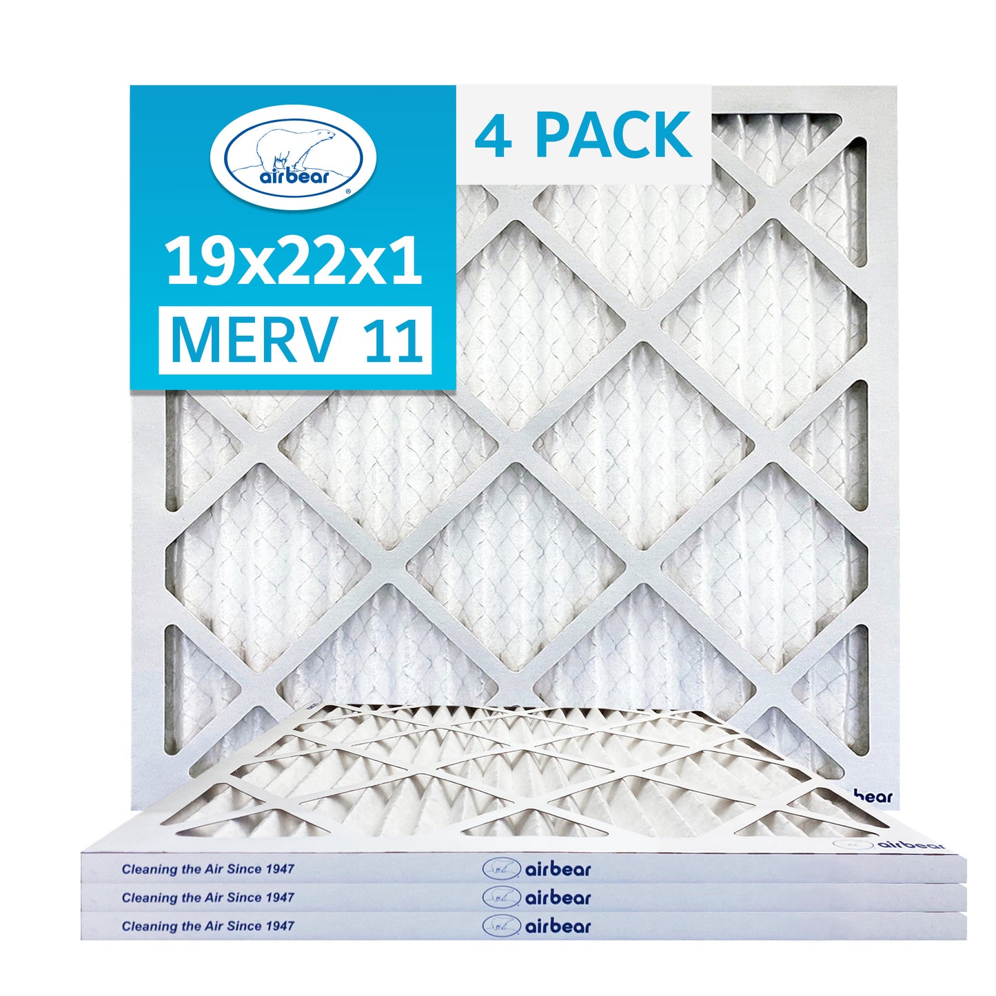 Air Bear 19x22x1 Pleated Air Filter