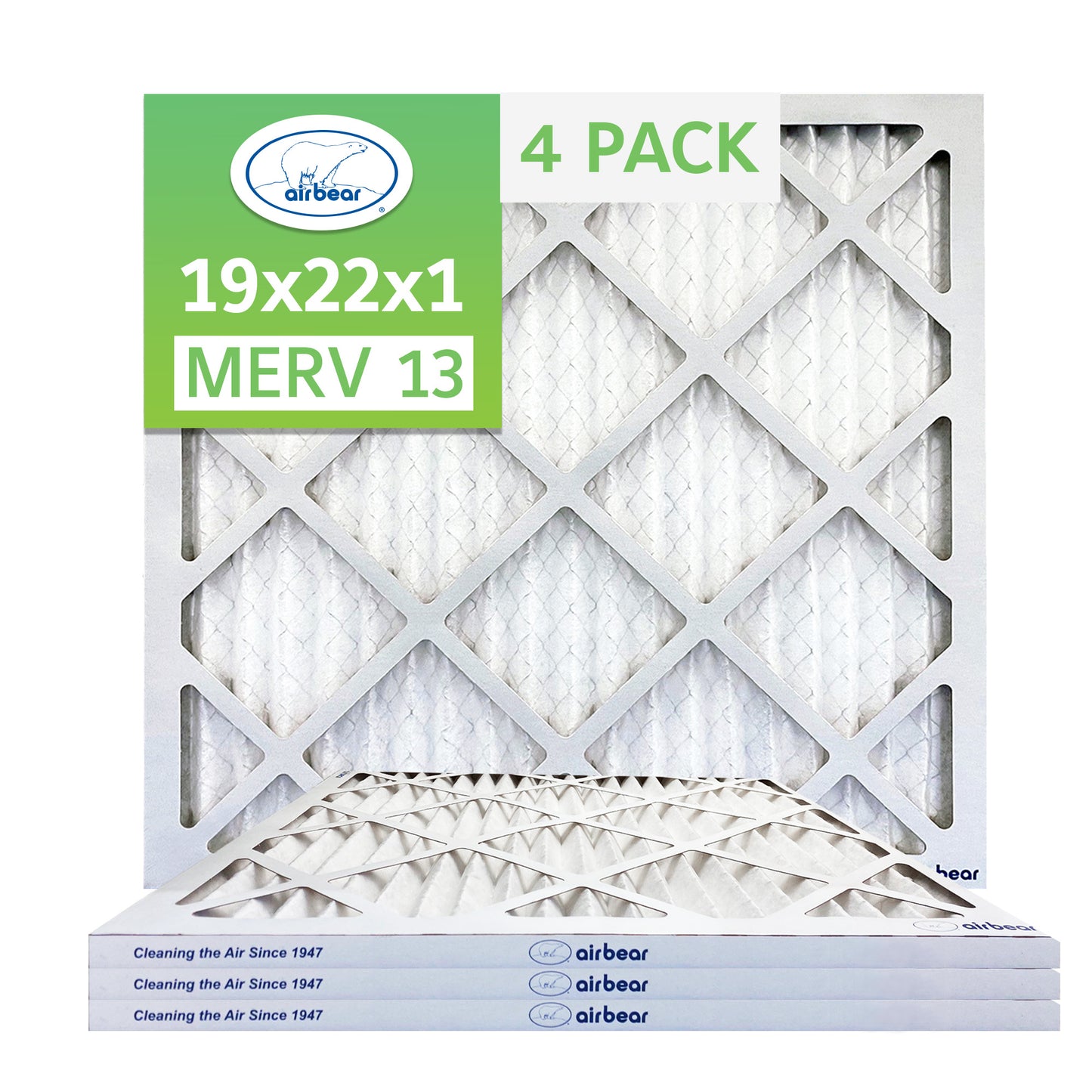 Air Bear 19x22x1 Pleated Air Filter