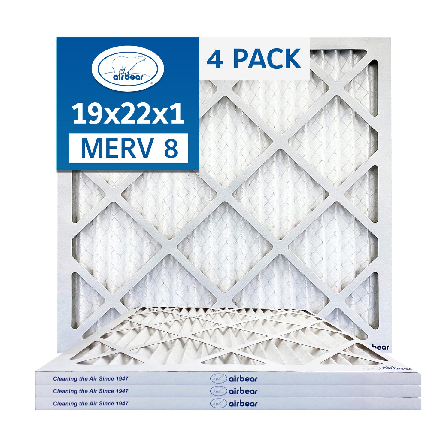 Air Bear 19x22x1 Pleated Air Filter